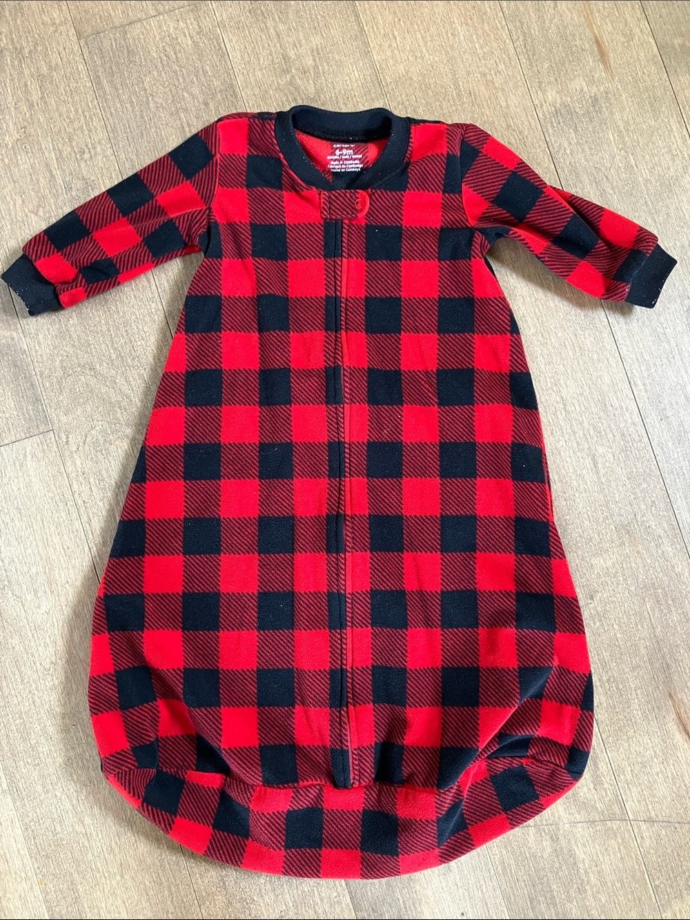 Carter's Red and Black Buffalo Plaid Kids Sleep Sack